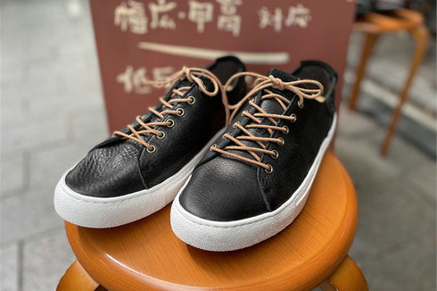 【ant-riche YR0100L ブラック】WOMENS AKAUSHI レザースニーカー